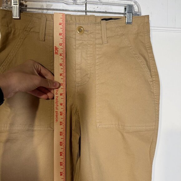Banana Republic Mid Rise Slim Cargo Pants Khaki Size 2 Office Careerwear Utility - Picture 5 of 11